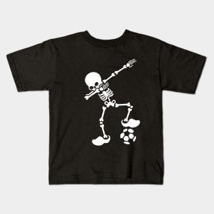 Dab dabbing skeleton Dutch soccer Holland clogs Kids T-Shirt